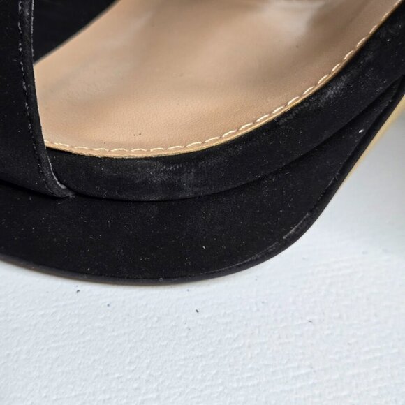 Steve Madden Entourage Black Ankle Strap Dress Block Heel Sandal Shoes Sz 9.5 - Picture 10 of 12